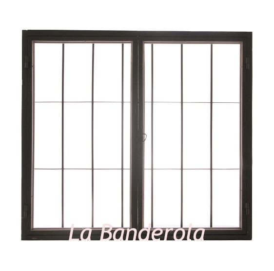 Ventana de abrir reforzada con reja (G).