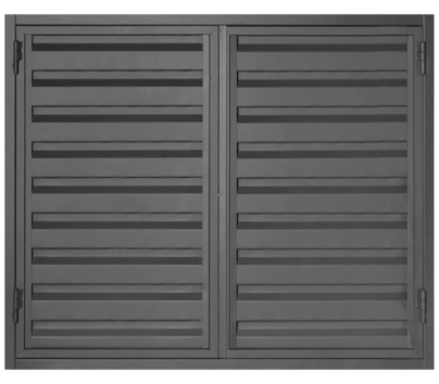 Ventana de abrir reforzada con celos&iacute;as y reja (R18).