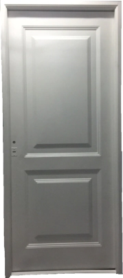 Puerta simple chapa intermedia 1/2 reja (G).